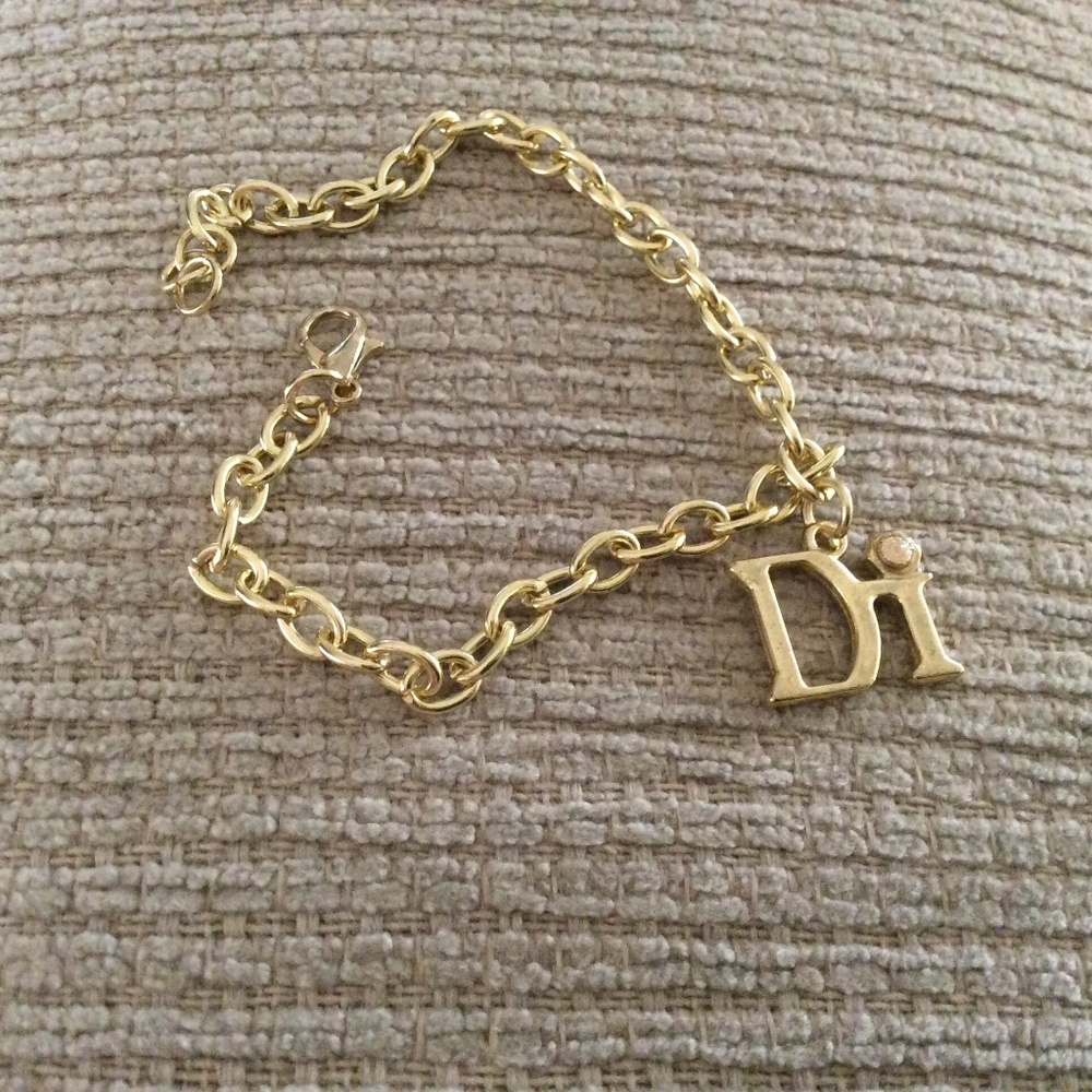Diamonds International Gold Tone Charm Bracelet